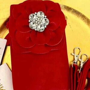 HESED SMALL BEAUTIFUL RED //WALLET CROSSBODY BAG NWT